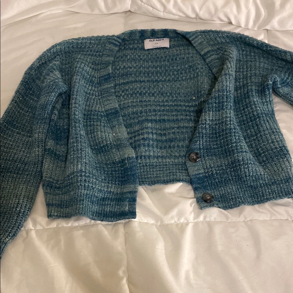 Old Navy Blue Open Knit Sweater